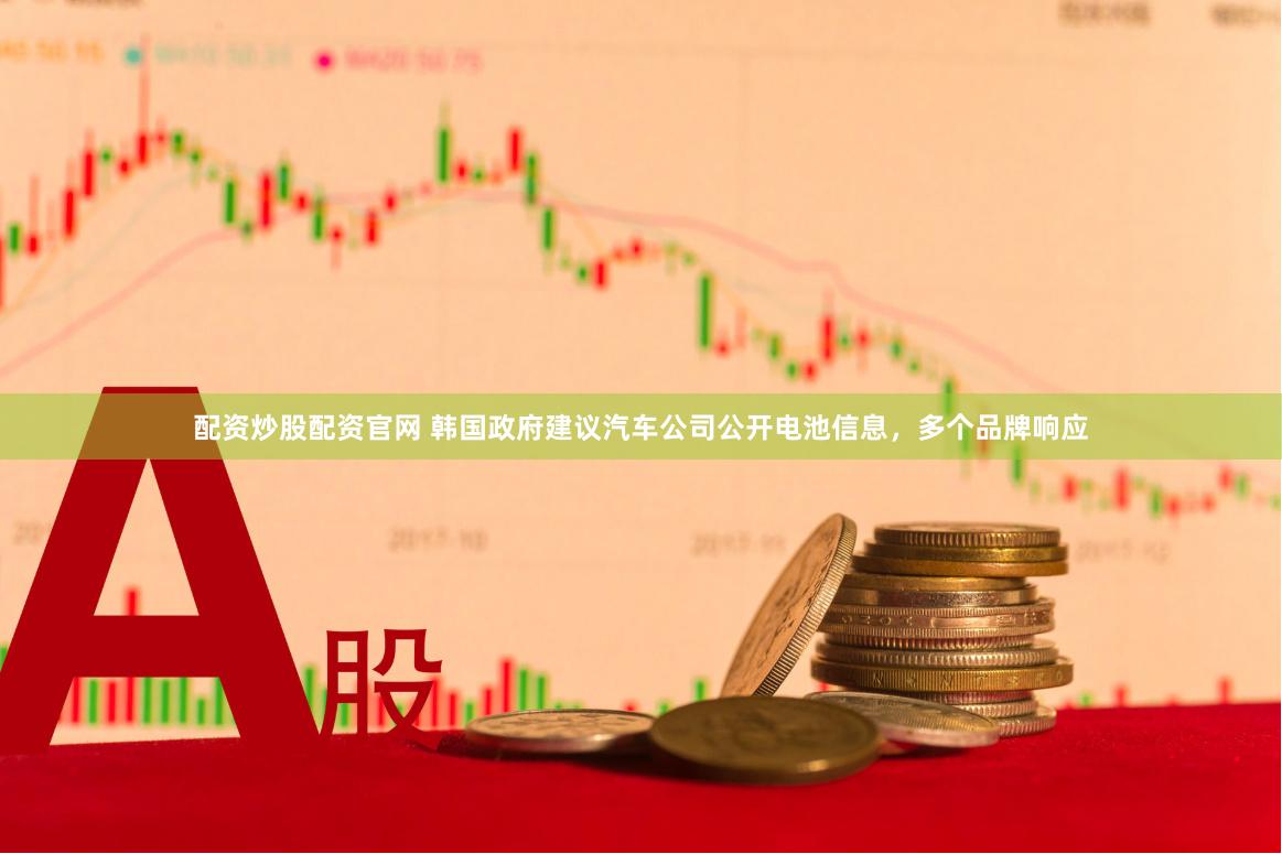 配资炒股配资官网 韩国政府建议汽车公司公开电池信息，多个品牌响应
